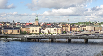 Naklejka premium Stockholm city view