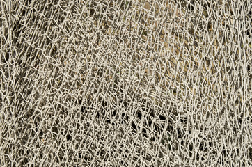 Fishing nets closeup in sunny day 
