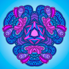 Blue-violet mandala.