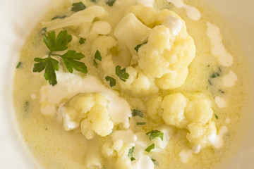 Cauliflower soup with cream