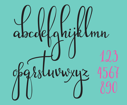 Calligraphy cursive font