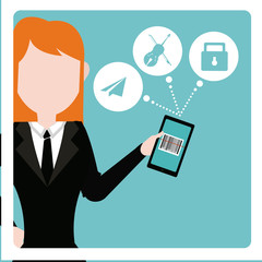 QR Code or barcode illustration over color background