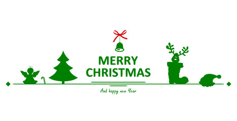 Weihnachten Karte Silhouette