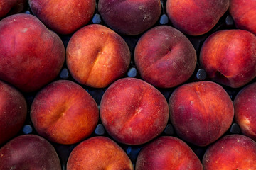 Fresh sweet tasty and juicy peaches fruits