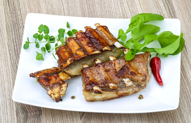 Grilled lamb ribs