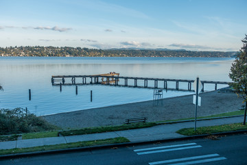 Obraz premium Lake Washington - Pier 3