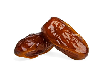 Dried dates fruits isolated on white background