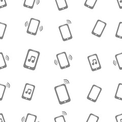 Seamless pattern with phone icon