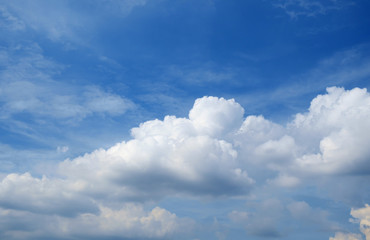 Naklejka na ściany i meble Blue sky/Blue sky with clouds use as background.