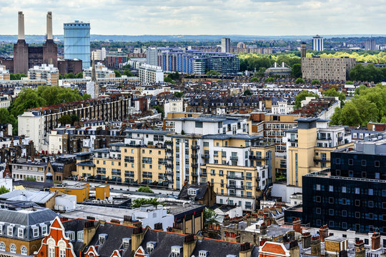 Aerial View From Westminster Cathedral: Roofs And Houses. London