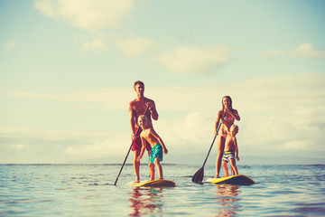 Family Stand Up Paddling