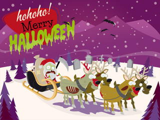 halloween weihnachten zombie weihnachtsmann
