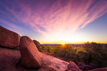 Sunrise Over Enchanted Rock State Park, TX - 94687217