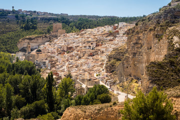 Overview of Alcala del Jucar in Castilla-La Mancha, Spain