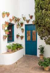 Fototapeta na wymiar Door in courtyard in Palacio de Viana Cordoba