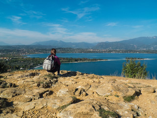 Fototapeta na wymiar panorama al lago di garda