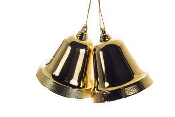 Christmas decoration/Close up bell, Christmas decoration on white background.