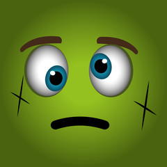 Naklejka premium Funny emoticon cartoon design