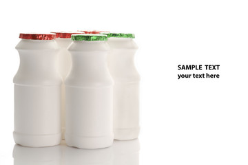 Bottle milk container/Plastic bottle milk container on white background.