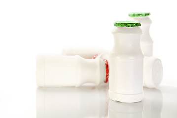 Bottle milk container/Plastic bottle milk container on white background.