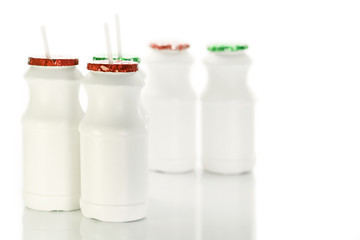 Bottle milk container/Plastic bottle milk container on white background.