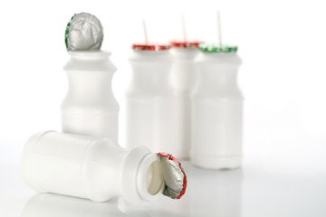 Bottle milk container/Plastic bottle milk container on white background.