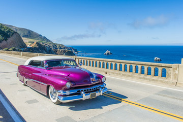 1951 Mercury Barris Brothers Custom Convertible on Bixby Bridge