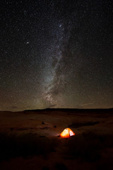 Single Tent under the Milky Way