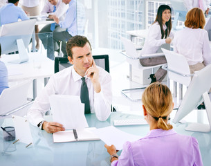 Group of Business People Working Office Meeting Concept