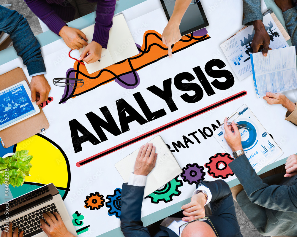 Aufkleber analysis analytics analyze data information statistics concept