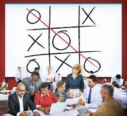 Leisure Game Tic Tac Toe Competition Challenge Winner Concept