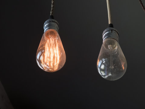 Lightbulb idea with copy space