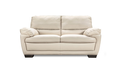 Luxury leather sofa isolated on white background