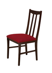 Wooden chair isolated on white background with clipping path