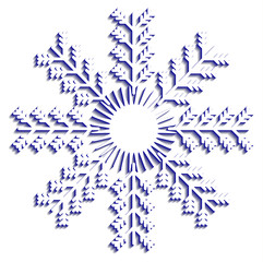Snowflake vector winter  blue