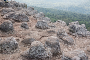 Rocky landscape in phuhinrongkla National Park, Phitsanulok, Thailand
