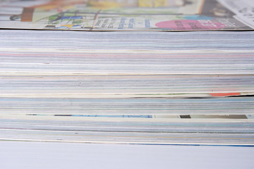 Stack of magazines