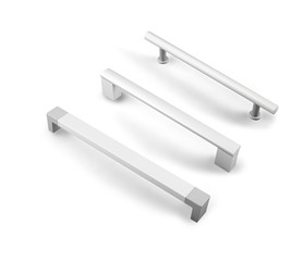 different furniture accessories - door furniture handles isolate