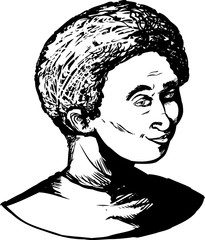 Outline of Teen Grinning