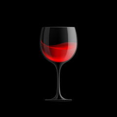 Glass of red wine