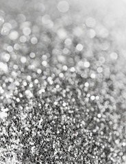 Holiday abstract black and white glitter background with blinkin