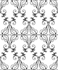 Pattern vintage black vector victorian background