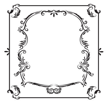 Hand drawn frame graphic element vector design