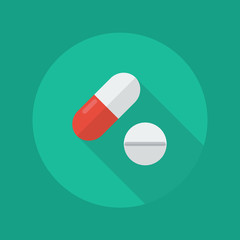 Medical Flat Icon. Medical pills