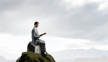 Guy with book