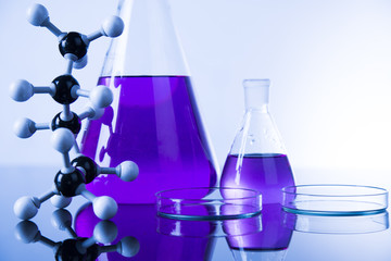 Laboratory glass, Chemistry science concept
