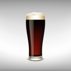 Glass of dark beer