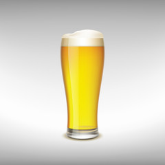 Glass of light beer