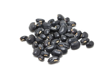 Black beans isolated on white.