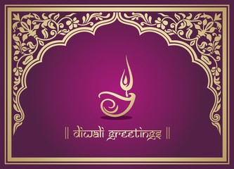 Oil lamp, Diwali greetings card , royal Rajasthan, India © SIRIUS*